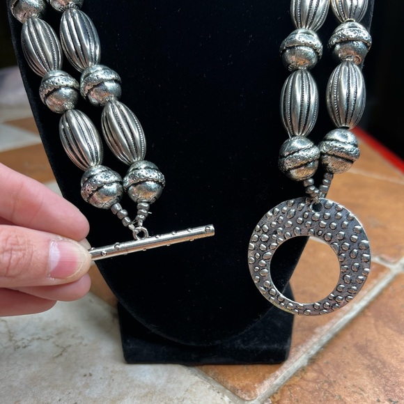 Sookie Sookie Multi Strand Silver Beaded Necklace - Picture 7 of 7